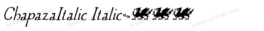 ChapazaItalic Italic字体转换